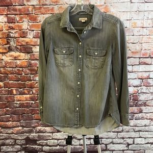 Merona gray button down